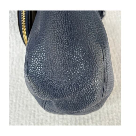 Michael Kors Navy Pebbled Leather Foldover Shoulder Bag #64440 - Picture 8 of 15